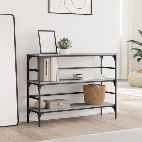 Konsolbord 100x32x75 cm konstrueret træ grå sonoma-eg