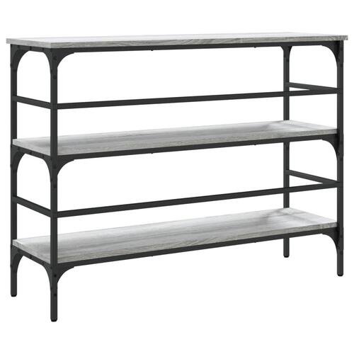 Konsolbord 100x32x75 cm konstrueret træ grå sonoma-eg
