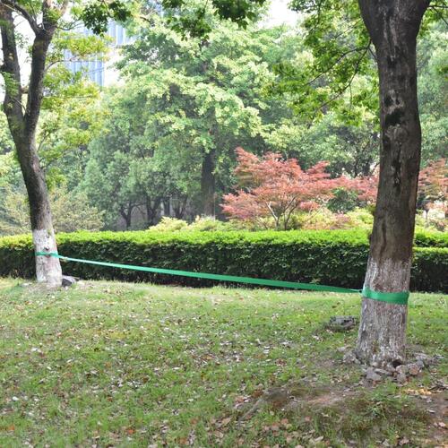 Slackline 15 m x 50 mm 150 kg grøn