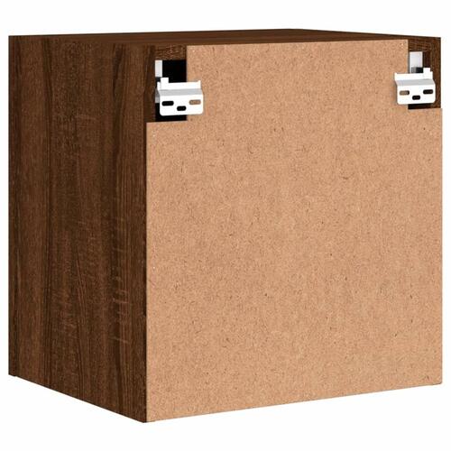 Væghængt tv-bord 40,5x30x40 cm konstrueret træ brunt egetræ