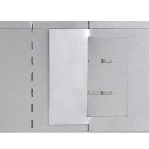 Havekanter 5 stk. galvaniseret stål 100 x 19 cm
