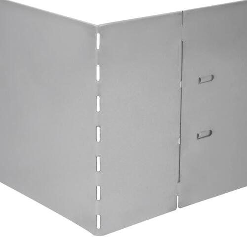 Havekanter 5 stk. galvaniseret stål 100 x 19 cm