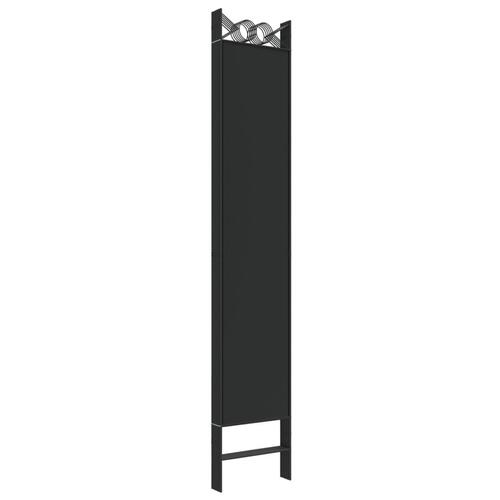 6-panels rumdeler 240x220 cm stof sort
