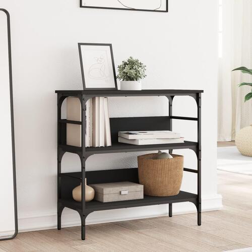 Konsolbord 75x32x75 cm konstrueret træ sort