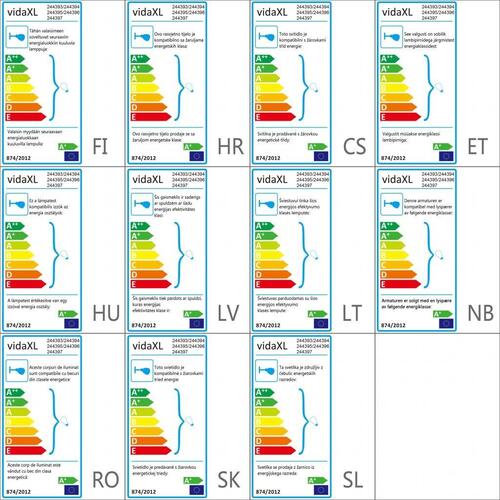 Loftslampe med 3 LED-filamentpærer 12 W