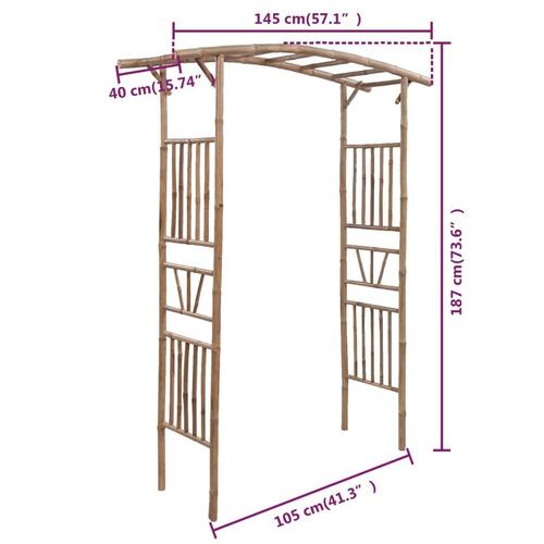 Rosenbue bambus 145 x 40 x 187 cm