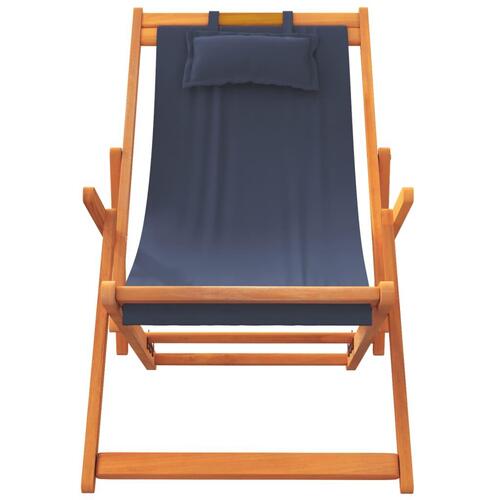 Foldbare strandstole 2 stk. stof blå