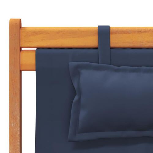 Foldbare strandstole 2 stk. stof blå