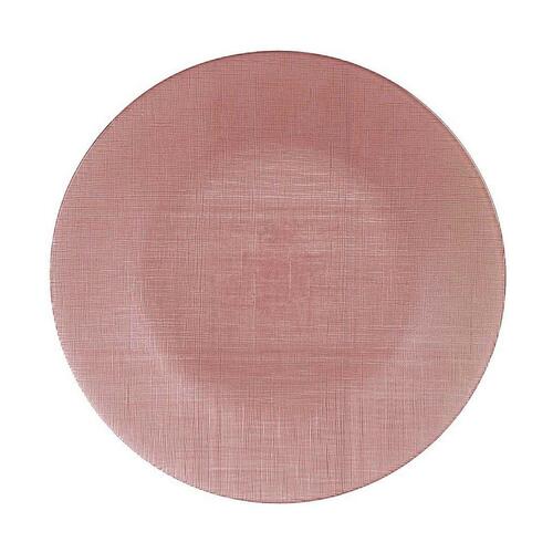 Flad Plade Pink Glas 32,5 x 2 x 32,5 cm (6 enheder)