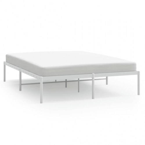 Sengeramme 140 x 200 cm i metal - hvid