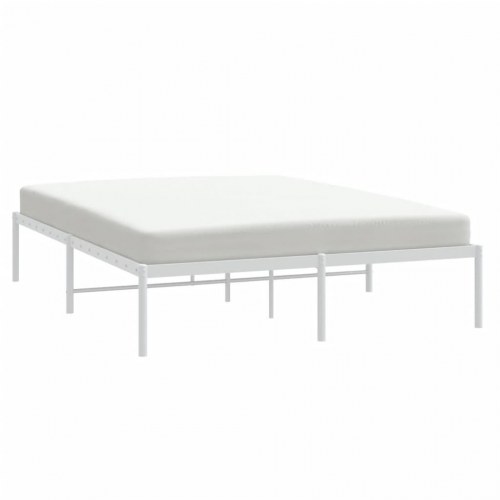 Sengeramme 140 x 200 cm i metal - hvid