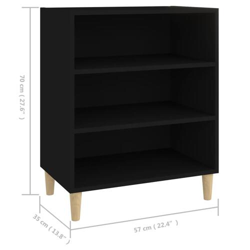 Skænk 57x35x70 cm konstrueret træ sort