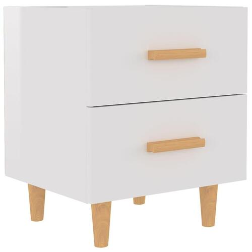 Sengebord 40x35x47,5 cm hvid højglans
