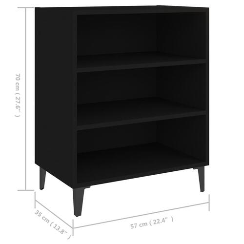 Skænk 57x35x70 cm konstrueret træ sort