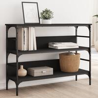 Konsolbord 100x32x75 cm konstrueret træ sort