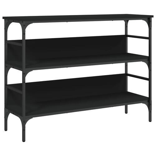Konsolbord 100x32x75 cm konstrueret træ sort