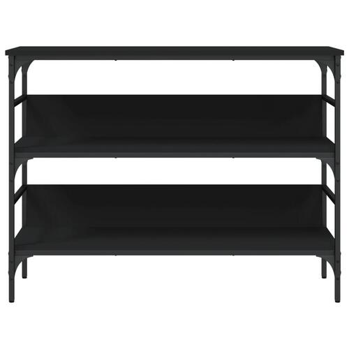 Konsolbord 100x32x75 cm konstrueret træ sort