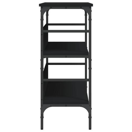 Konsolbord 100x32x75 cm konstrueret træ sort