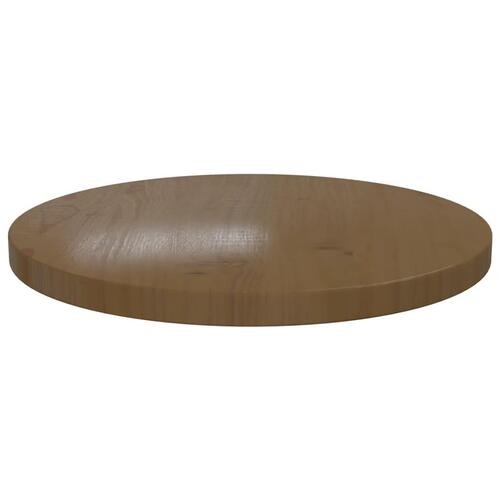 Bordplade brun Ø40x2,5 cm massivt fyrretræ