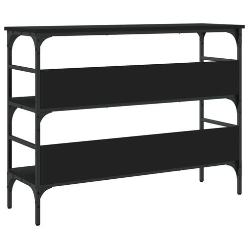 Konsolbord 100x32x75 cm konstrueret træ sort