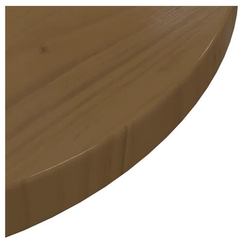Bordplade brun Ø40x2,5 cm massivt fyrretræ