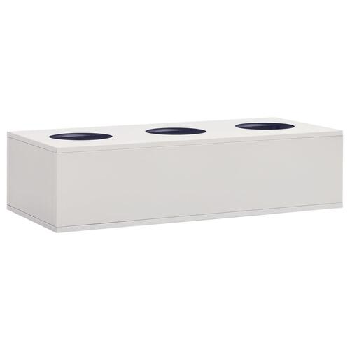 Kontorskab med plantekasse 90x40x128 cm stål lysegrå