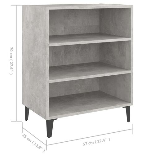 Skænk 57x35x70 cm konstrueret træ betongrå