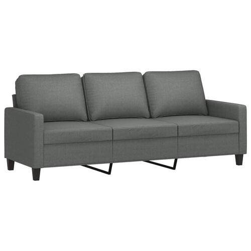2 personers sofa med hynder stof mørkegrå