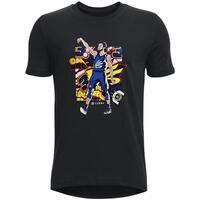Børne Kortærmet T-shirt Under Armour Curry Sort 18-20 år