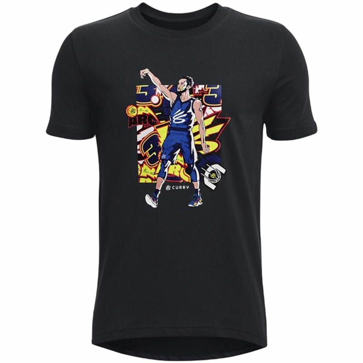 Børne Kortærmet T-shirt Under Armour Curry Sort 18-20 år