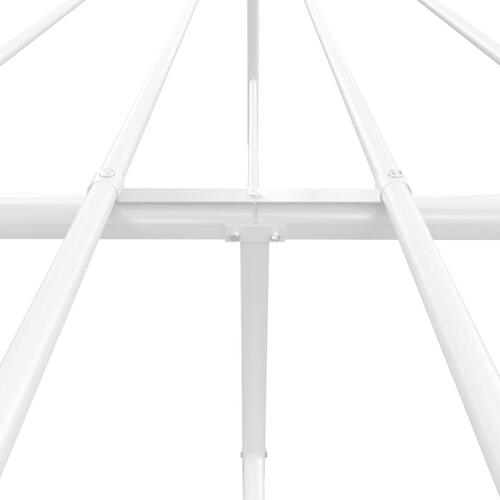 Sengeramme med sengegavl 140x190 cm metal hvid