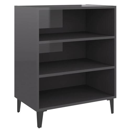 Skænk 57x35x70 cm konstrueret træ grå højglans