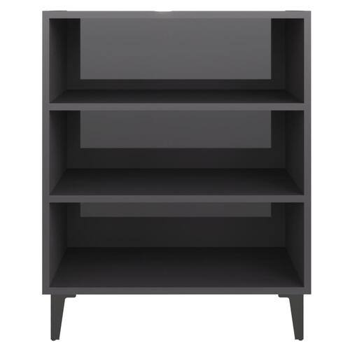 Skænk 57x35x70 cm konstrueret træ grå højglans