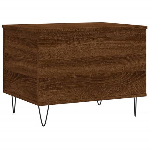 Sofabord 60x44,5x45 cm konstrueret træ brun egetræsfarve