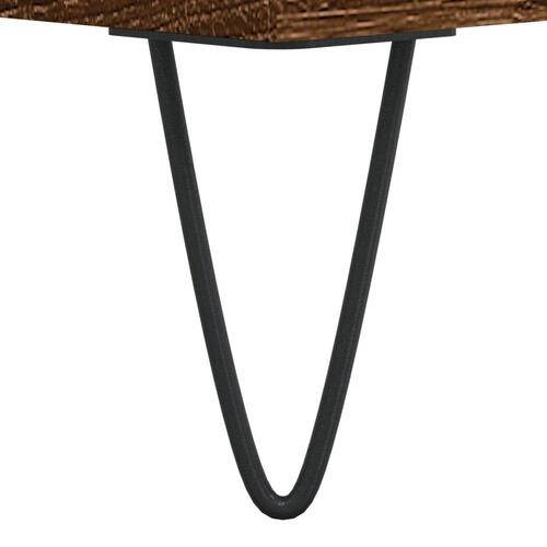 Sofabord 60x44,5x45 cm konstrueret træ brun egetræsfarve