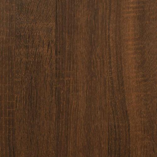 Sofabord 60x44,5x45 cm konstrueret træ brun egetræsfarve