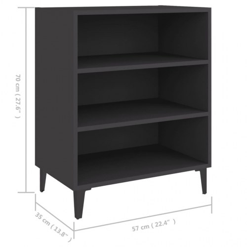 Skænk 57x35x70 cm konstrueret træ grå
