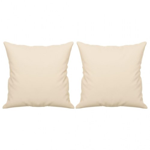 2-personers sofa med puder 140 cm mikrofiberstof beige