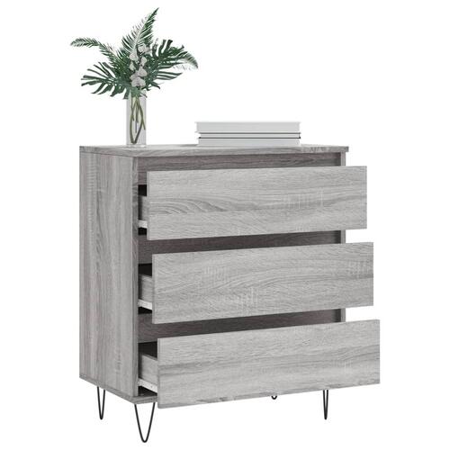 Skænk 60x35x70 cm konstrueret træ grå sonoma-eg