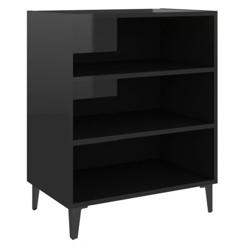 Skænk 57x35x70 cm konstrueret træ sort højglans