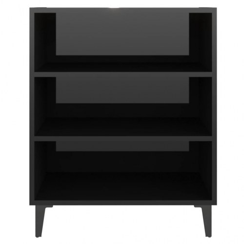 Skænk 57x35x70 cm konstrueret træ sort højglans
