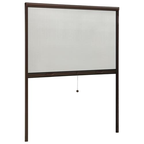 Nedrulleligt insektnet til vinduer 140x170 cm brun