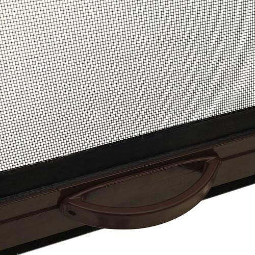 Nedrulleligt insektnet til vinduer 140x170 cm brun