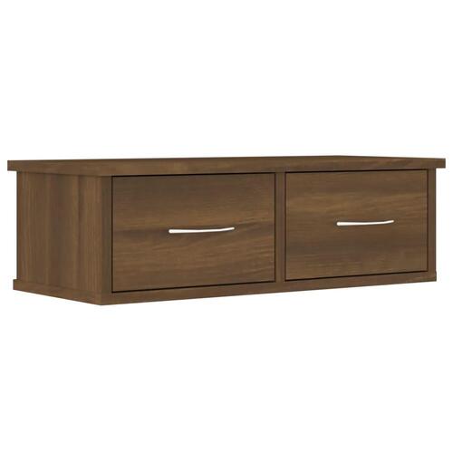 Vægskab 60x26x18,5 cm konstrueret træ brun egetræsfarve