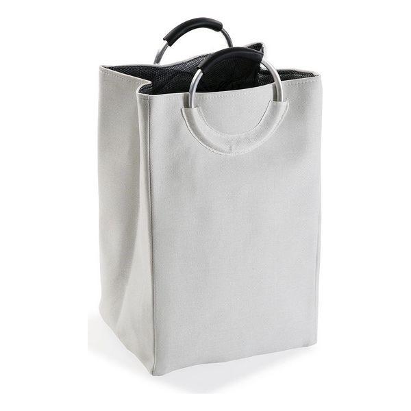 Vasketøjskurv Polyester (30 x 55 x 46 cm) Hvid