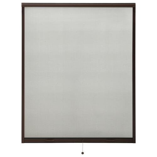 Nedrulleligt insektnet til vinduer 150x170 cm brun