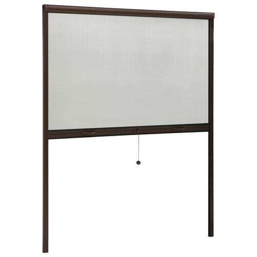 Nedrulleligt insektnet til vinduer 150x170 cm brun