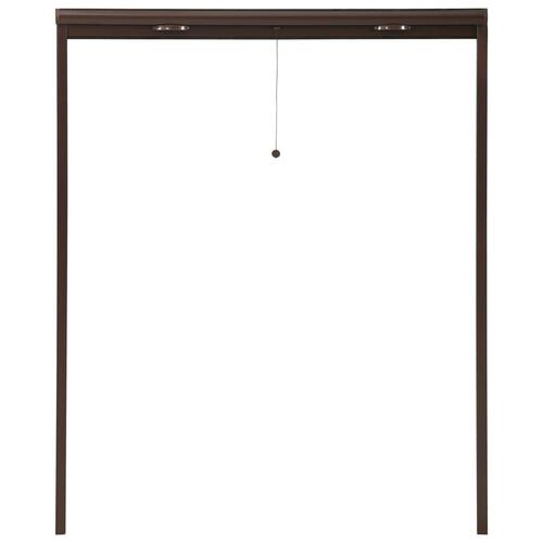 Nedrulleligt insektnet til vinduer 150x170 cm brun