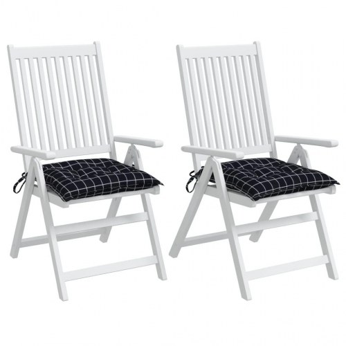Stolehynder 2 stk. - 40×40×7 cm, sort ternet stof