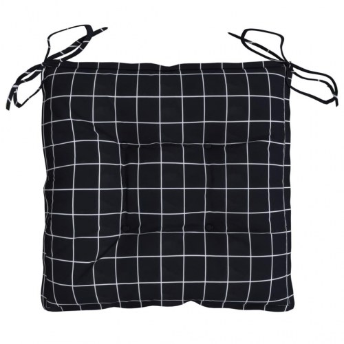 Stolehynder 2 stk. - 40×40×7 cm, sort ternet stof